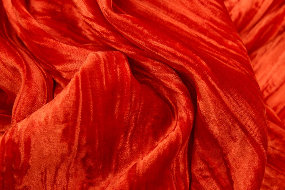 Французский бархат креш, цвет Красный, фото 1