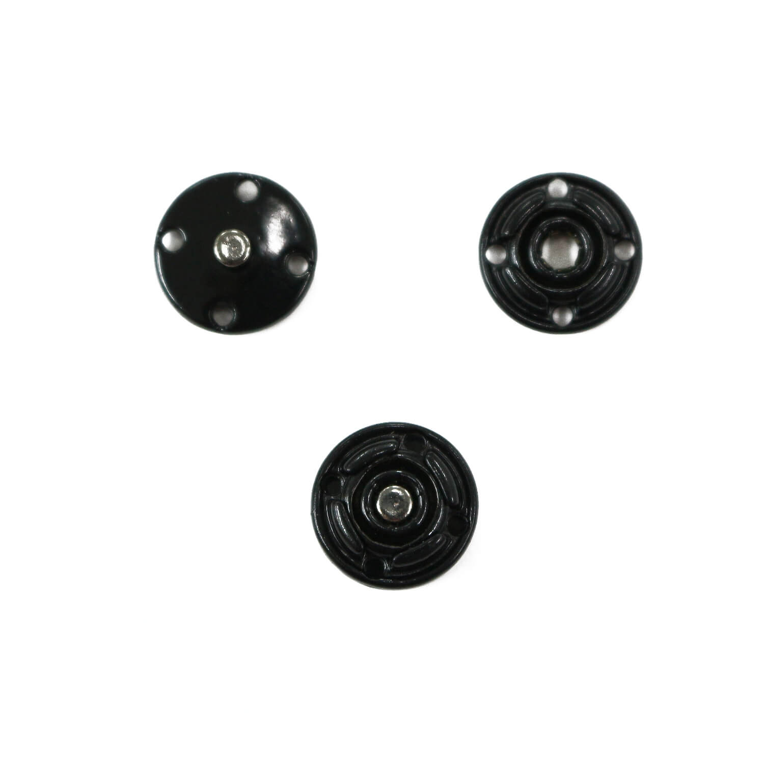 Кнопки пришивные 1,2 см, цвет Черный