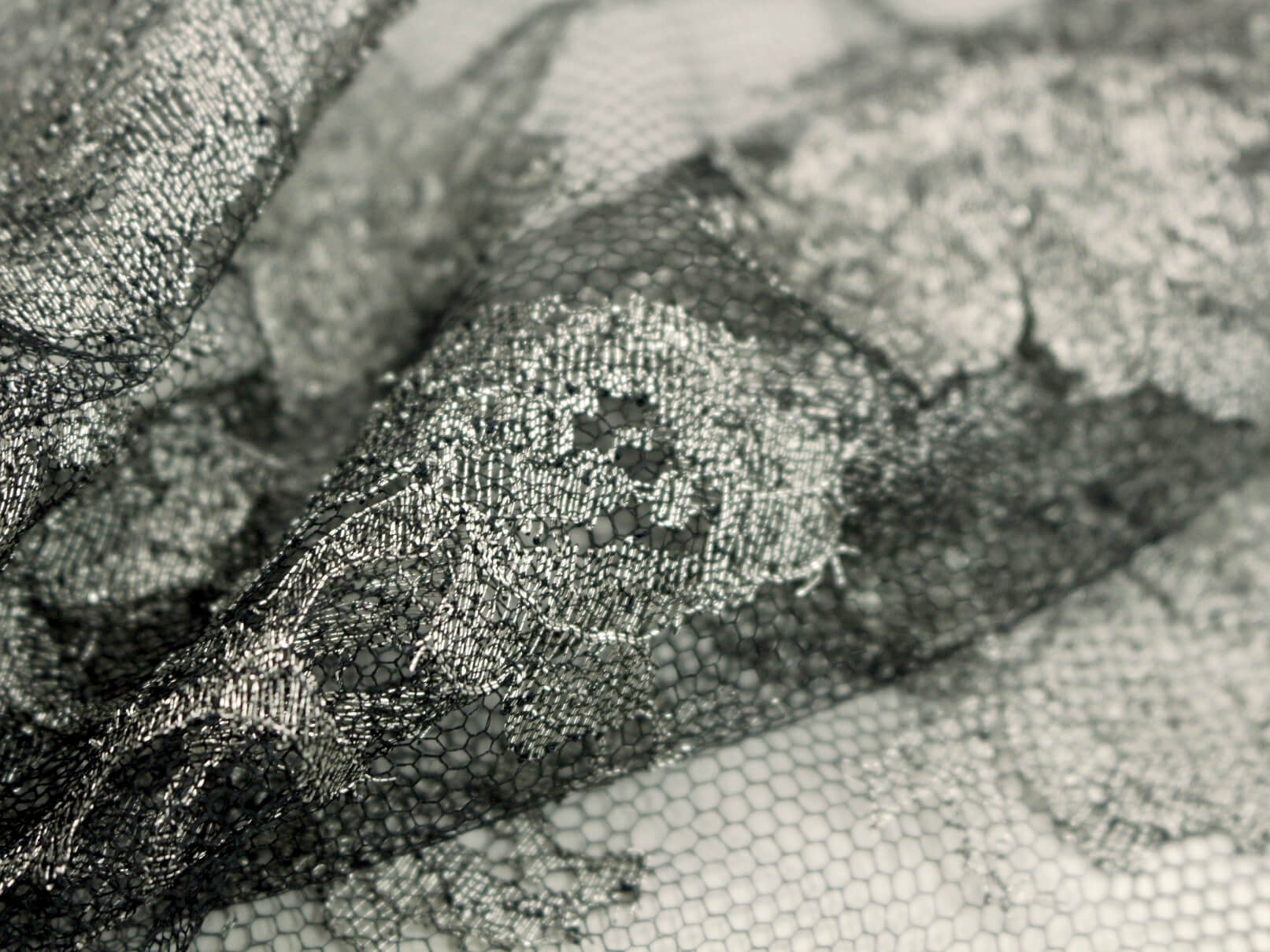 Кружевное полотно с метанитью, цвет Серебро, фото 2