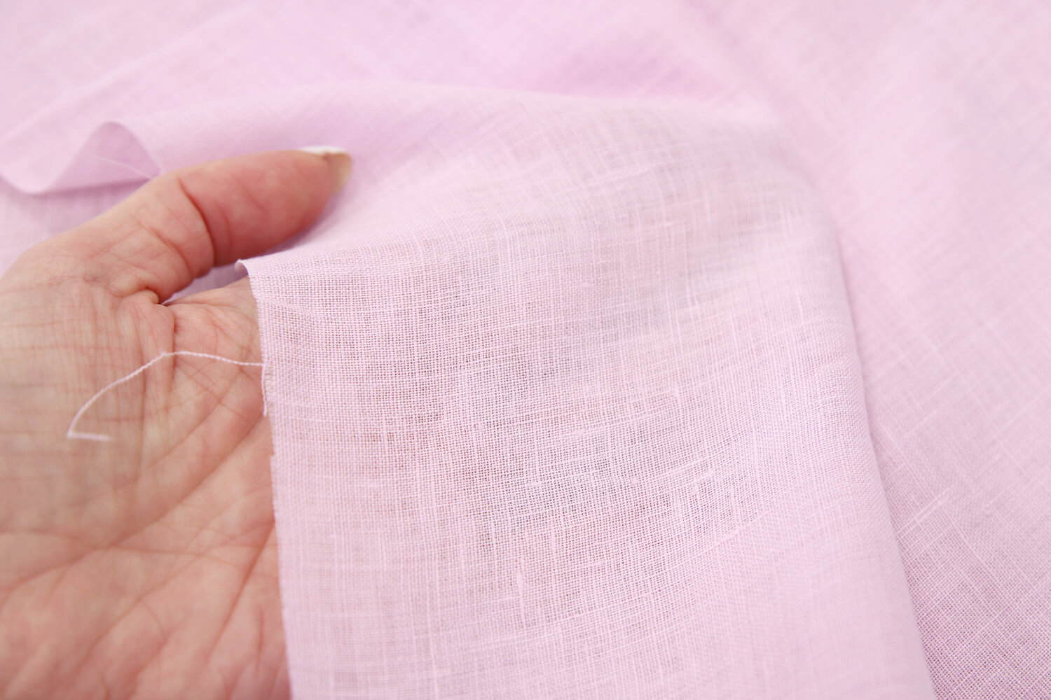 Льняная ткань Брун-ло Кучин-ли, цвет Розовый, фото 1
