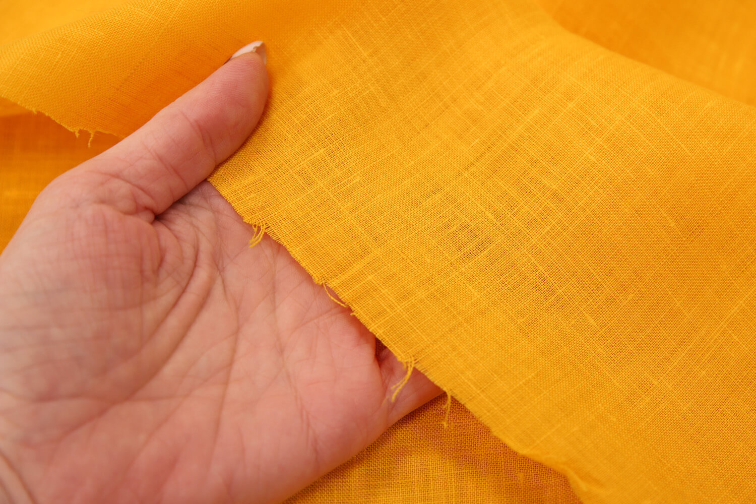 Льняная ткань Zimmermann, цвет Оранжевый, фото 1