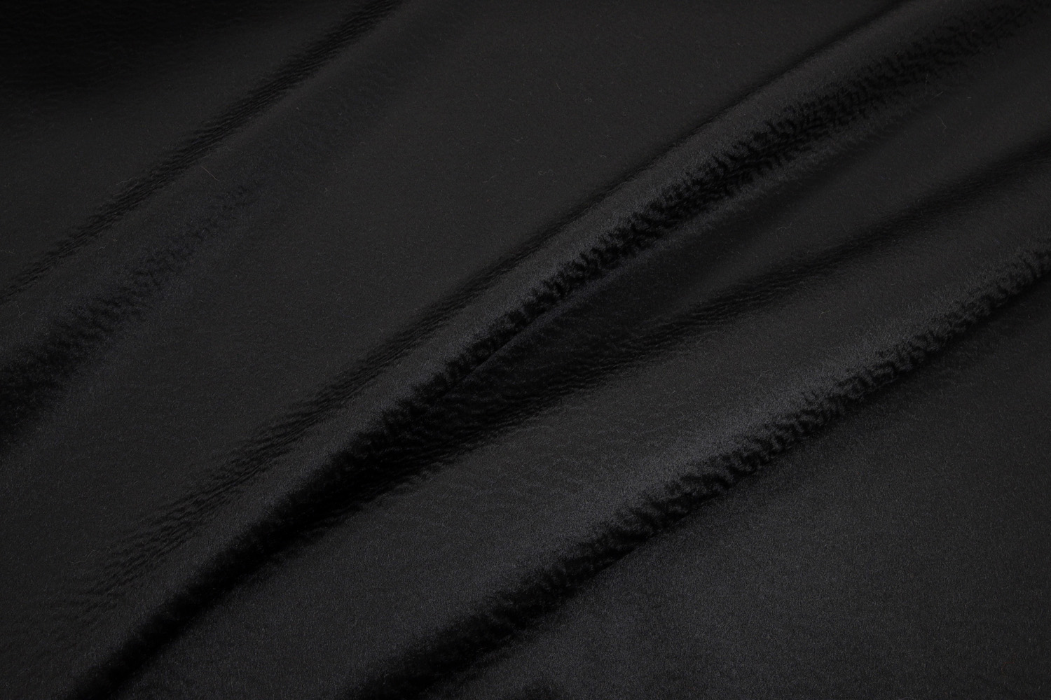 Пальтовая ткань из верблюжьей шерсти Max Mara, цвет Черный