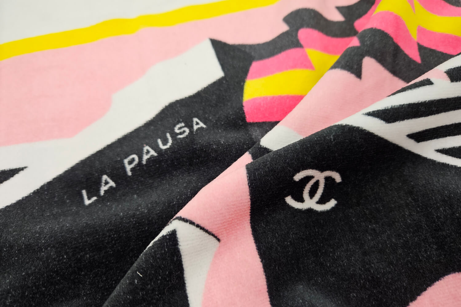 Пляжное полотенце  из хлопка купон 147Х186 см Chanel, цвет Розовый, фото 2