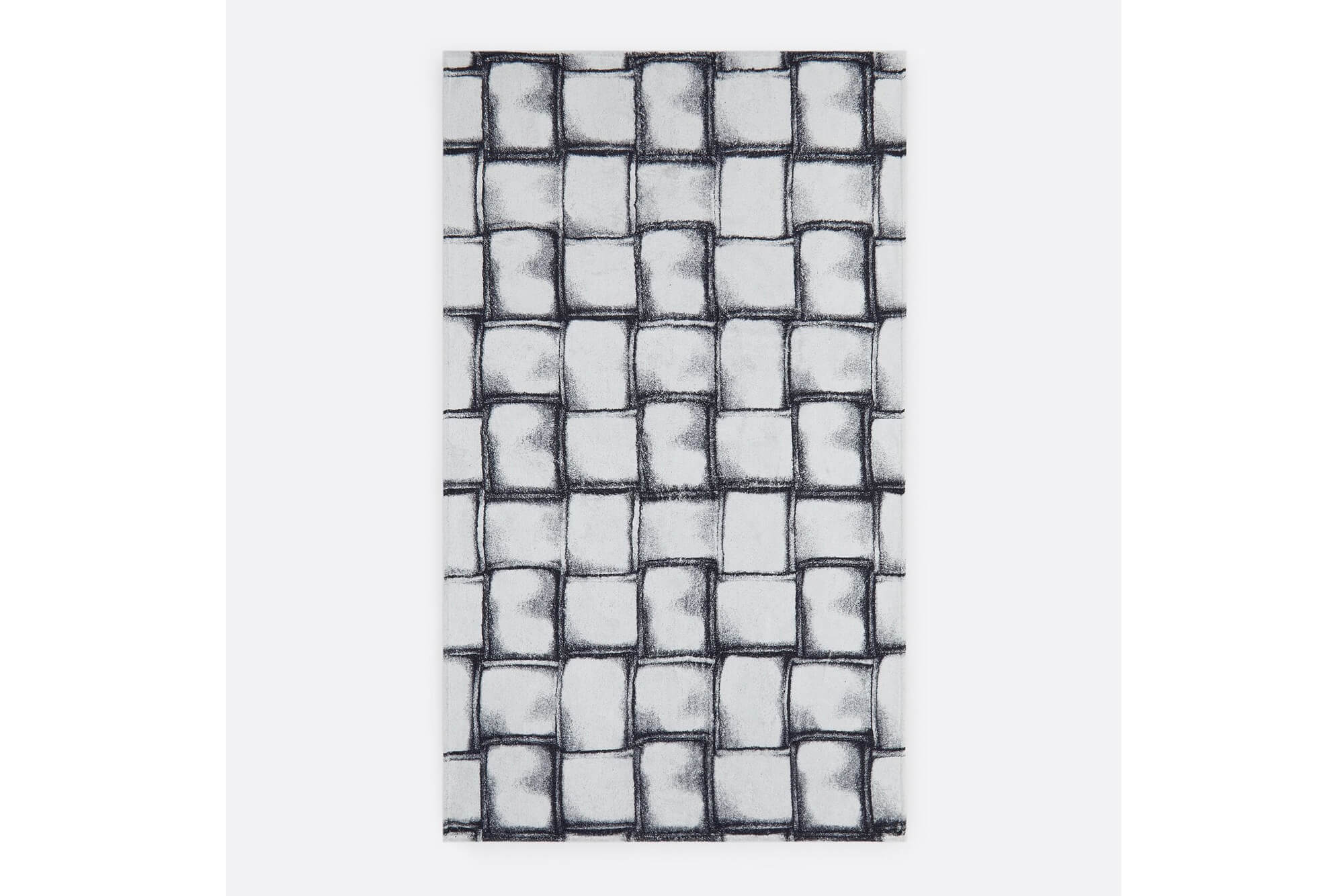 Пляжное полотенце Плетёнка из хлопка 95Х175 Bottega Veneta, цвет Черно-белый