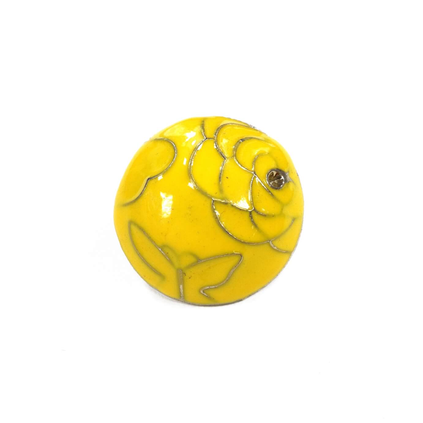Пуговицы с эмалью Ø2,2 см, цвет Желтый