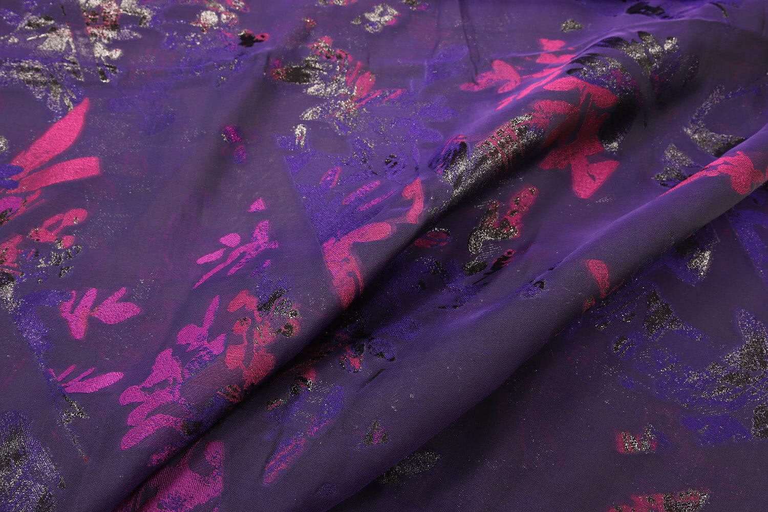Шелковая органза филь-купе Dior, цвет Фиолетовый