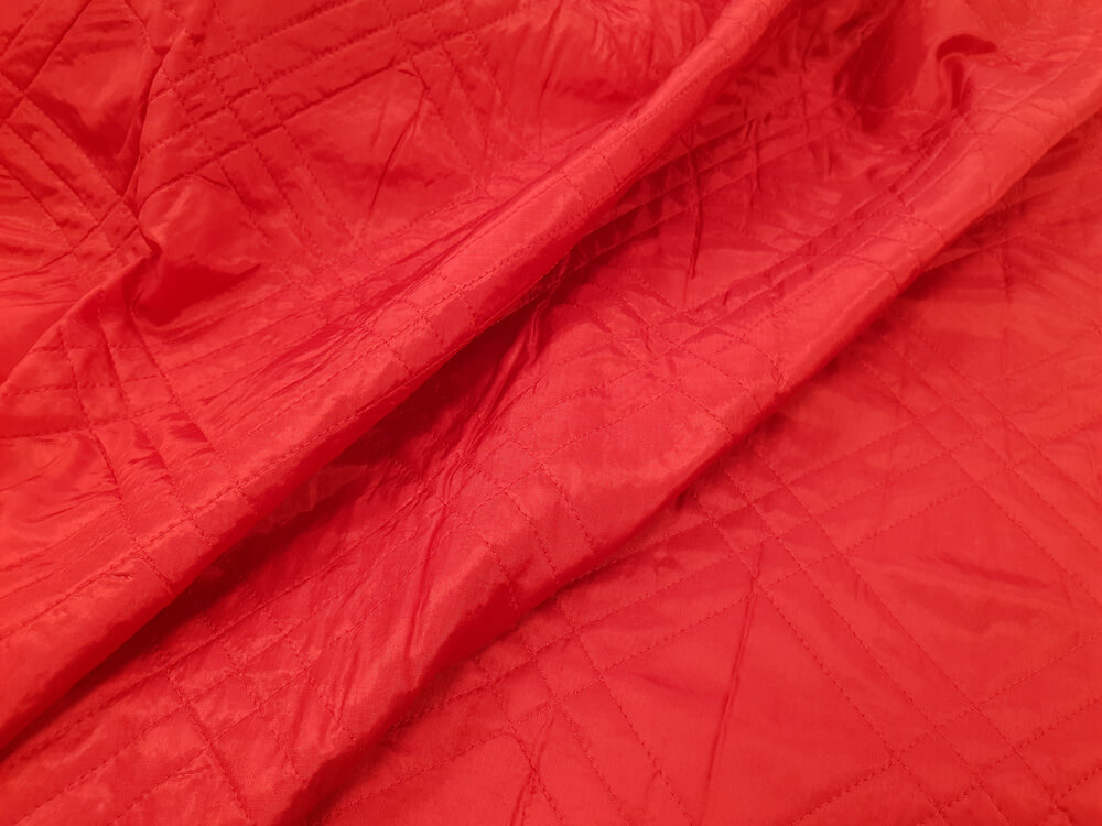 Стеганая подкладочная ткань , цвет Красный