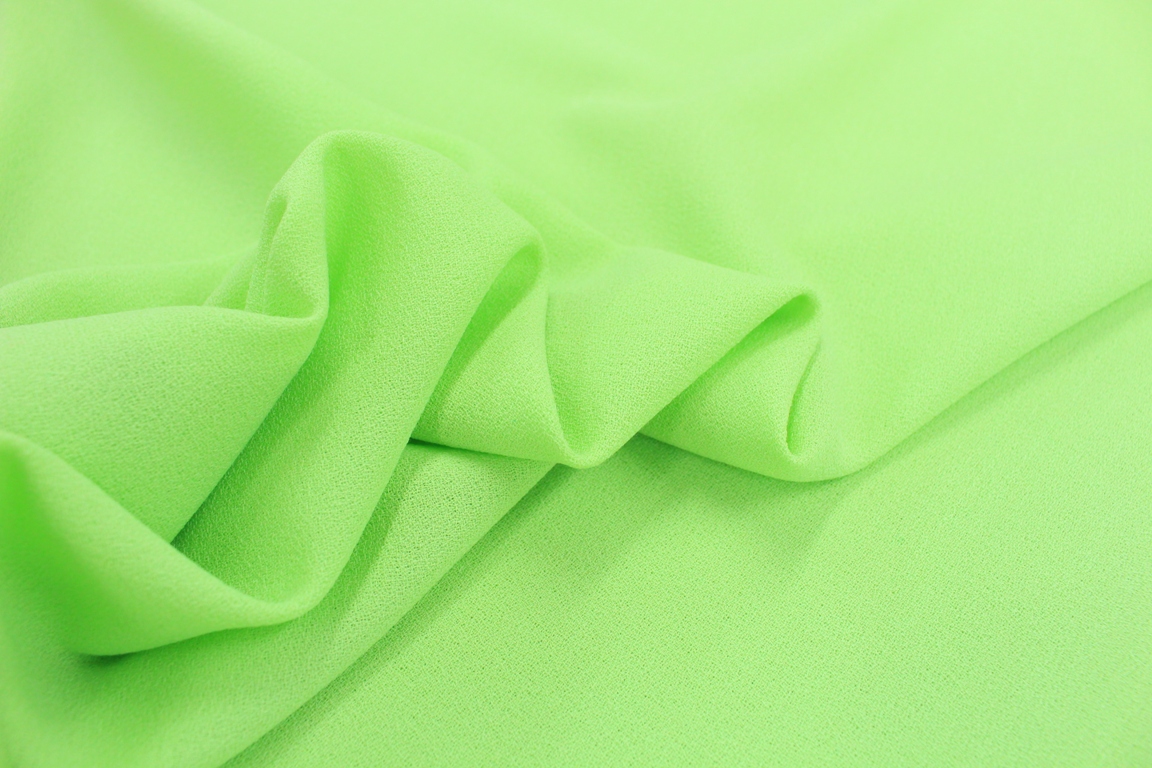 Ткань креп шерстяной, цвет Зеленый
