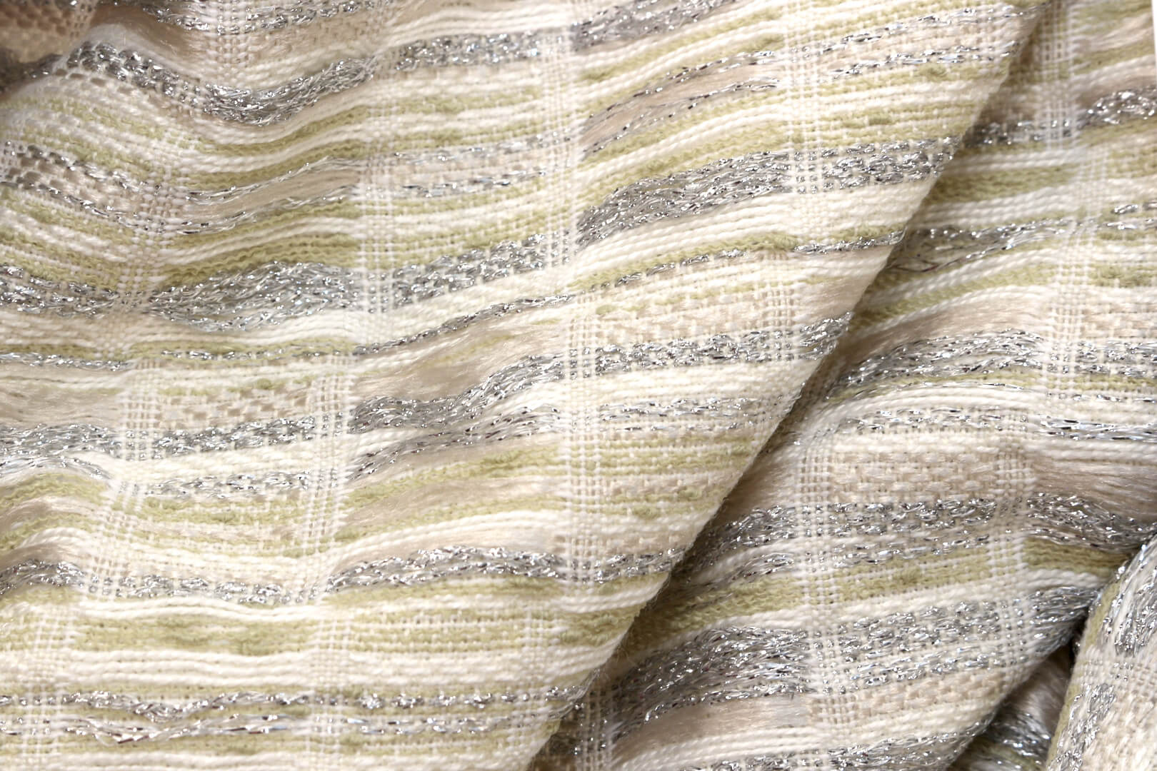 Твидовая ткань в стиле Chanel , цвет Слоновая кость, фото 1