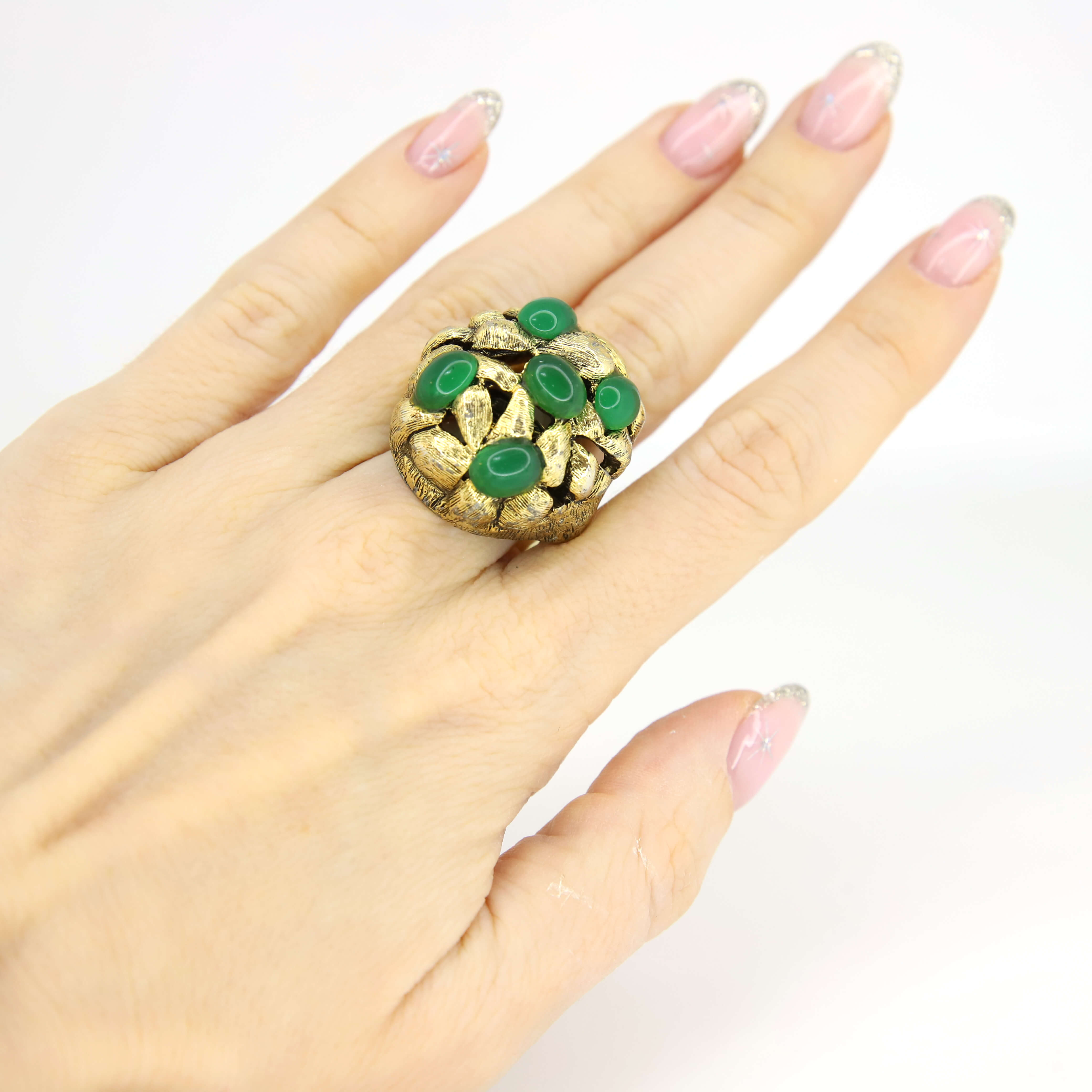 Винтажное кольцо Hobe размер 17-18, цвет Зеленый, фото 1