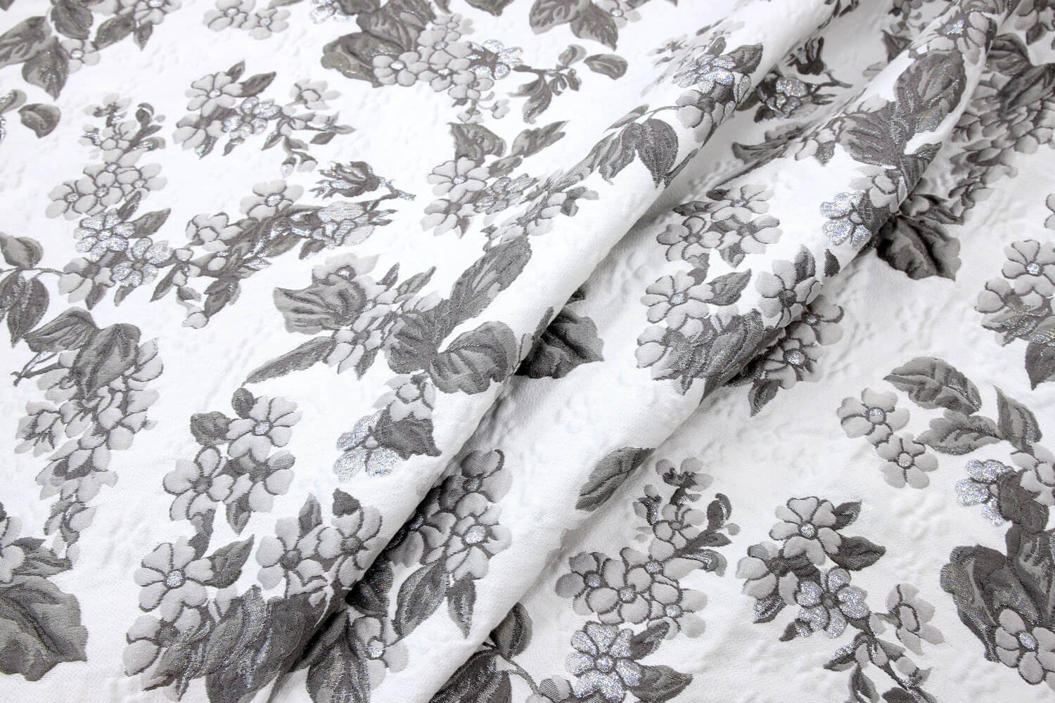 Жаккард Fendi с голографической нитью, цвет Белый