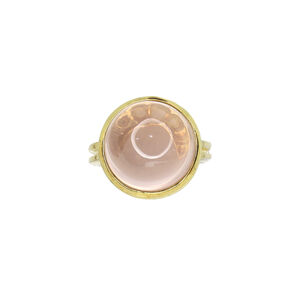 Кольцо 925  с кварцем размер 17,5 ВИДЕО, цвет Розовый