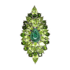 Кольцо 925 с малахитом размер 16 ВИДЕО, цвет Зеленый