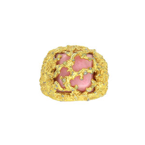 Винтажное кольцо размер 15.5-18, цвет Розовый