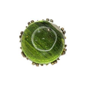 Винтажное кольцо размер 16,5 ВИДЕО, цвет Зеленый