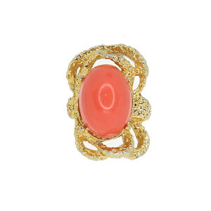 Винтажное кольцо Vogue размер 15,5-17,5, цвет Оранжевый