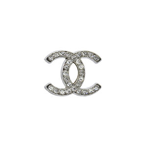 Значок Chanel 2х1,5 см, цвет Серебро