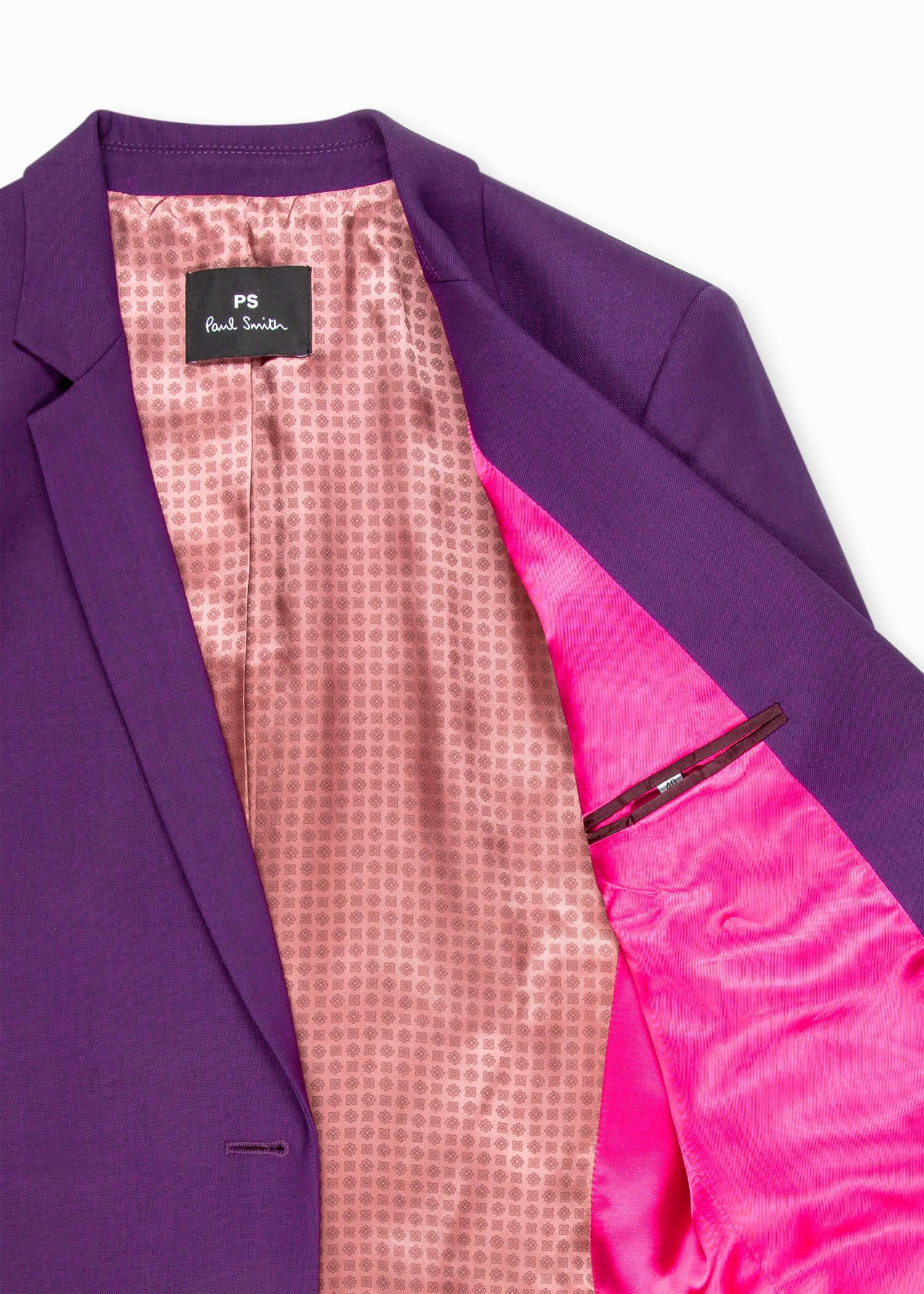 Шерстяная ткань Paul Smith , цвет Фиолетовый, фото 2