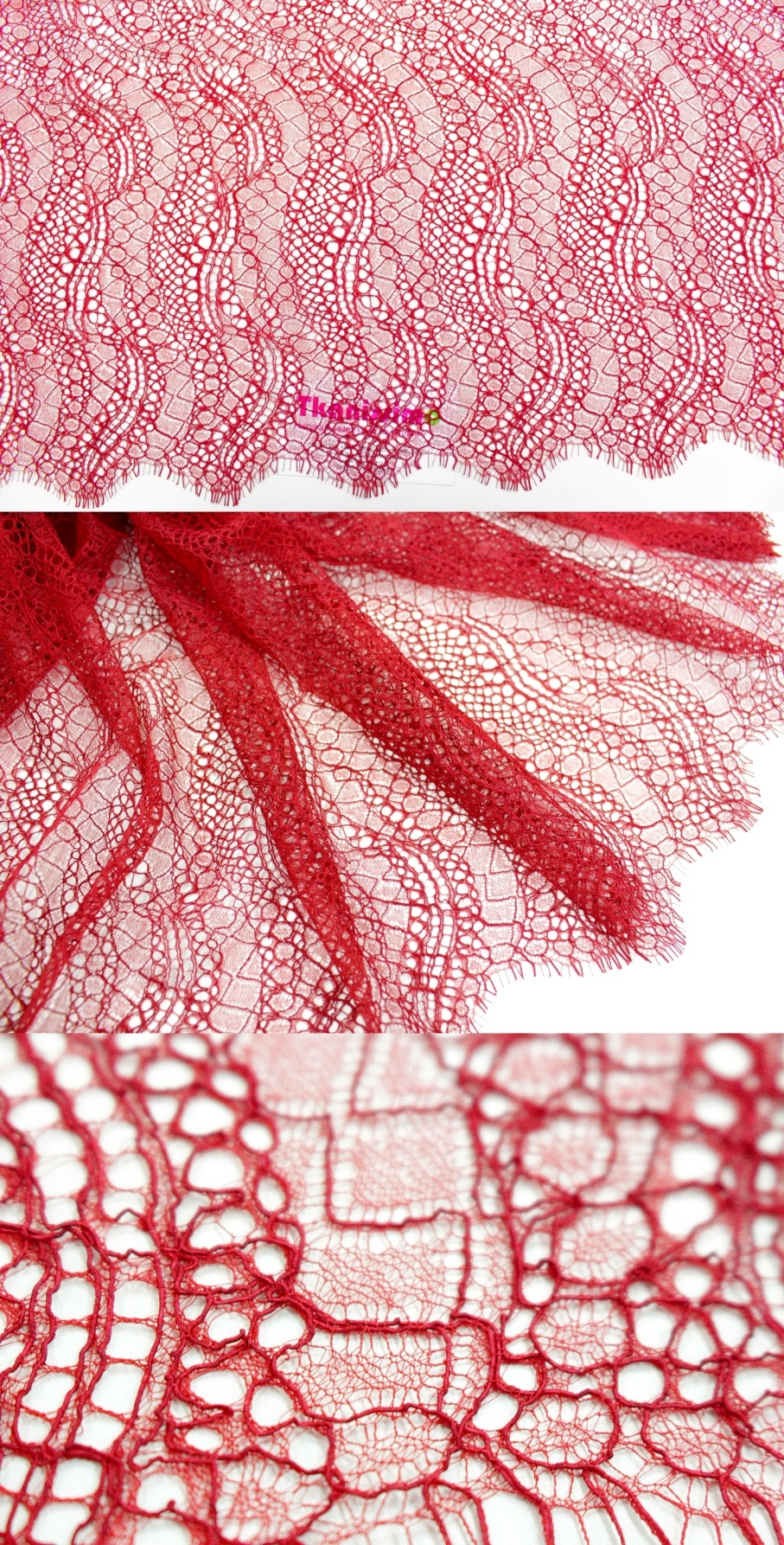 Кружевное полотно Jean Bracq, цвет Красный, фото 1
