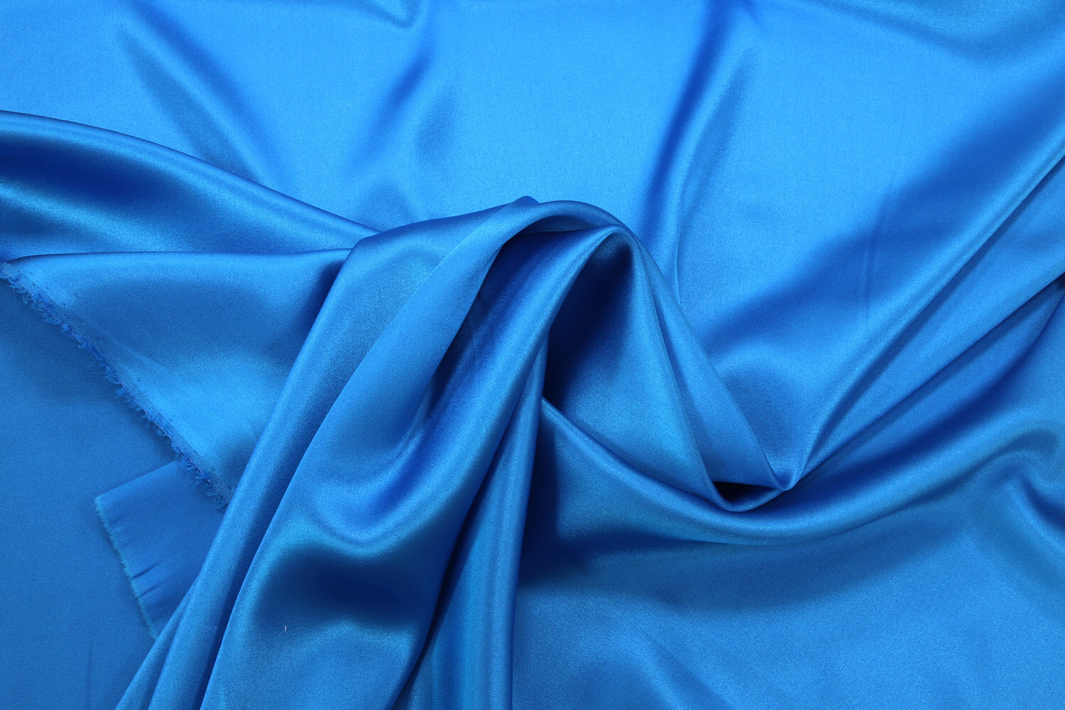 Атласный шелк с эластаном, цвет Синий