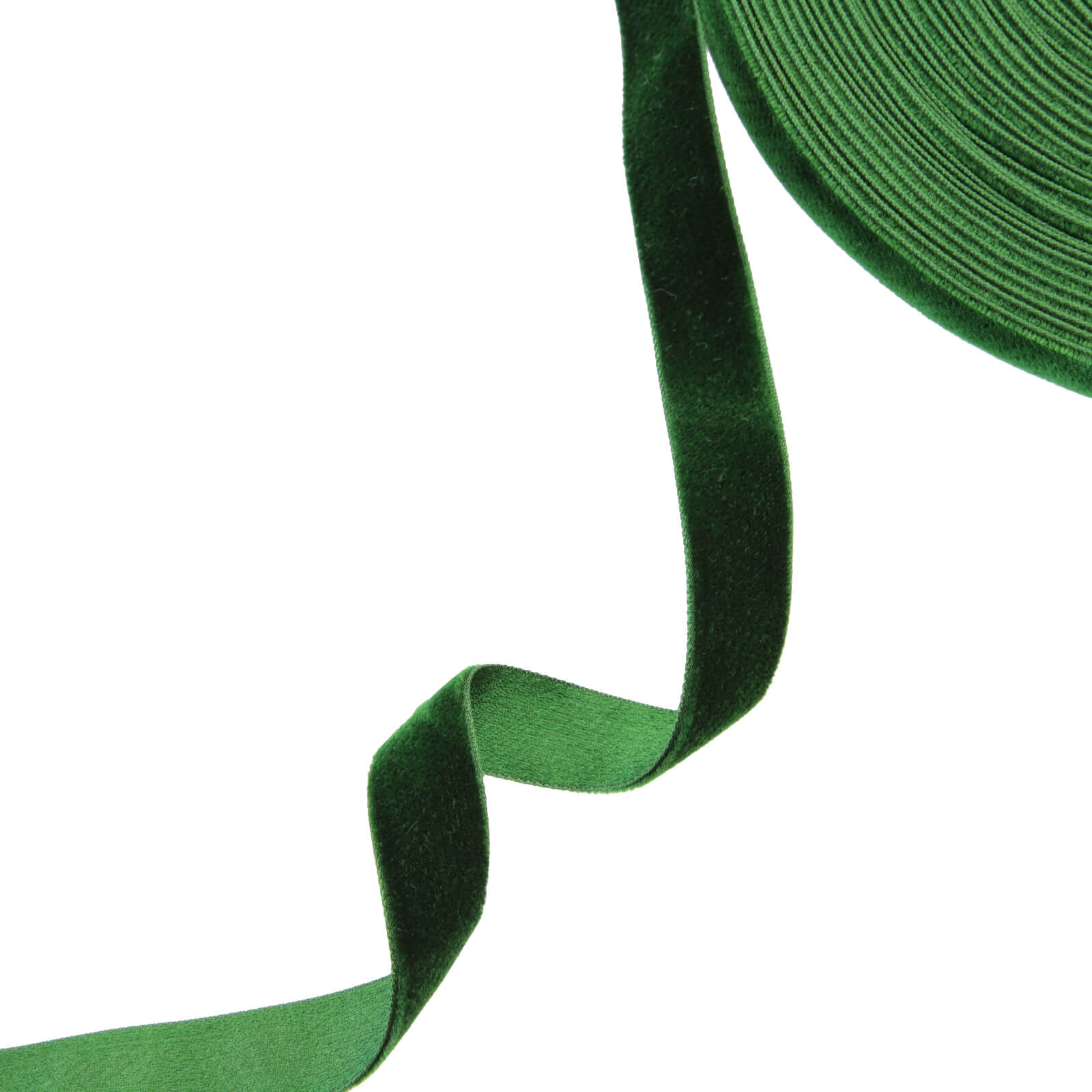 Бархатная лента 1,7 см, цвет Зеленый