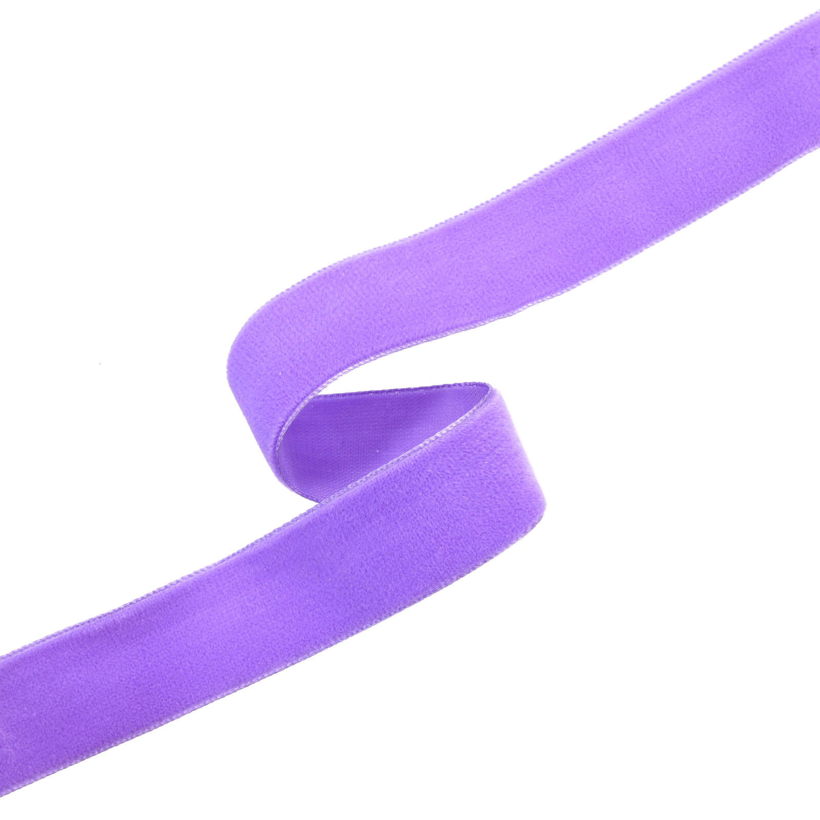 Бархатная лента вискоза с нейлоном 2,5 см, цвет Фиолетовый