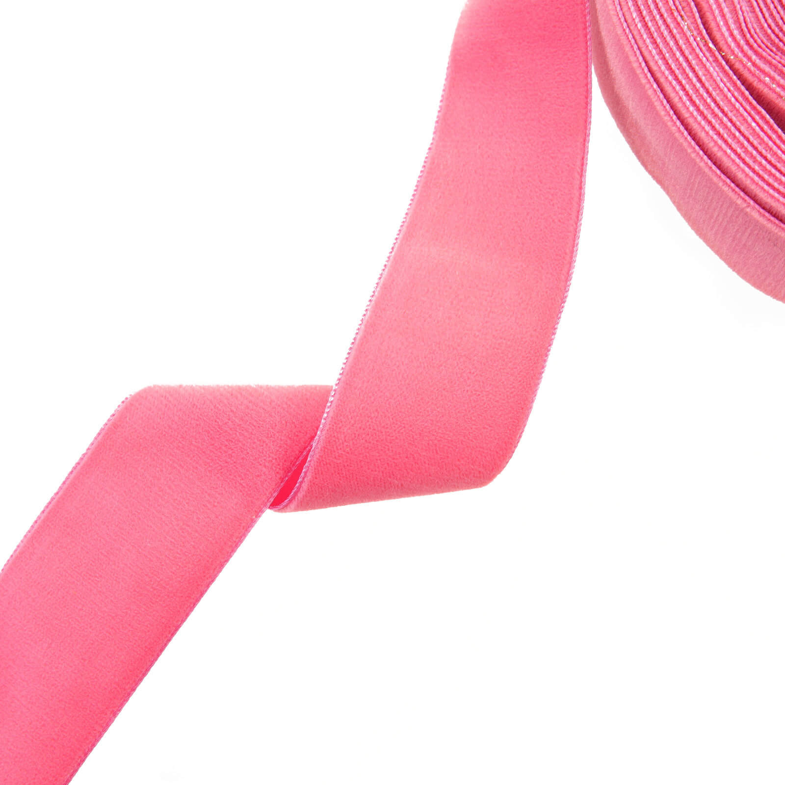 Бархатная лента вискозная 3,8 см, цвет Розовый