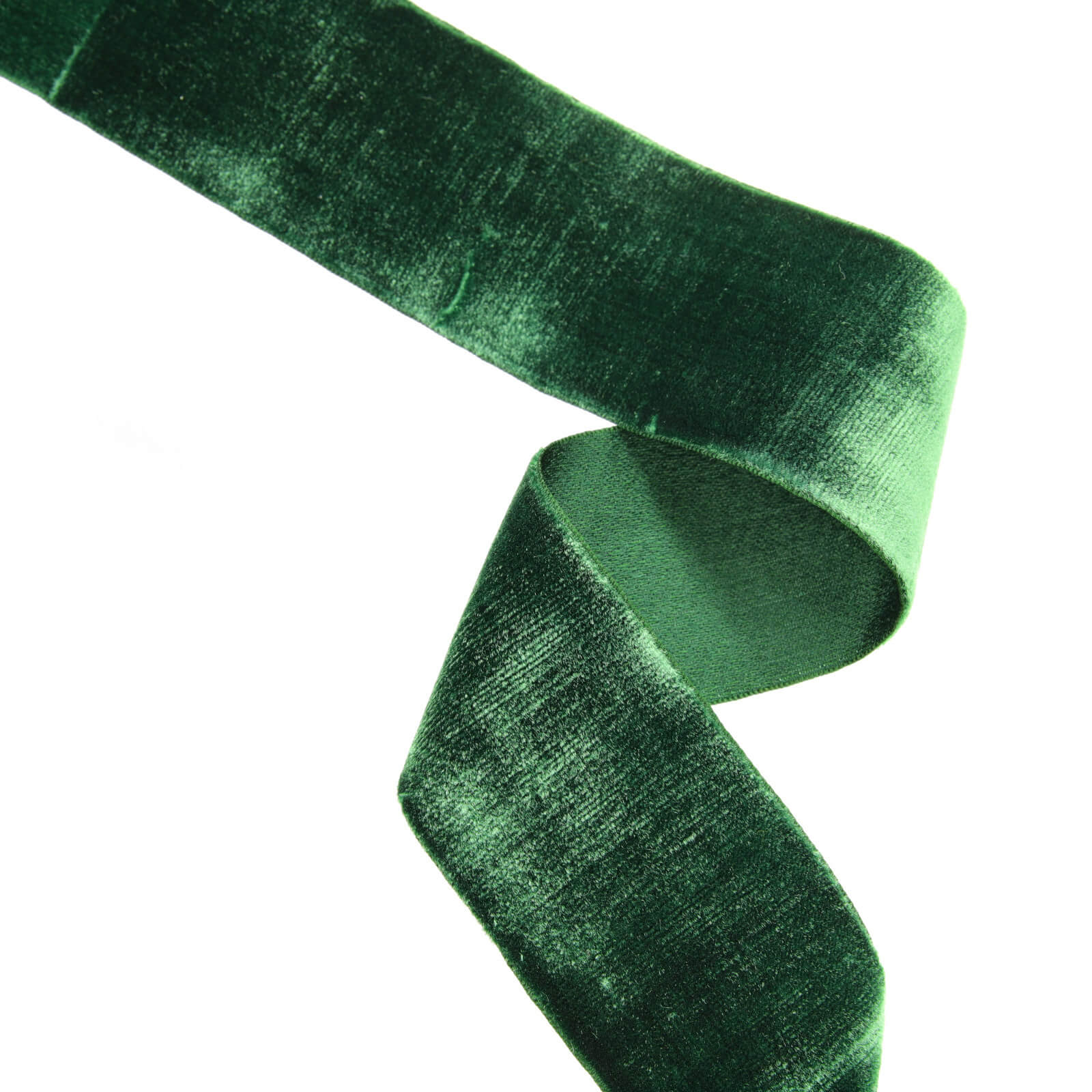 Бархатная лента шелковая 4,5 см, цвет Зеленый