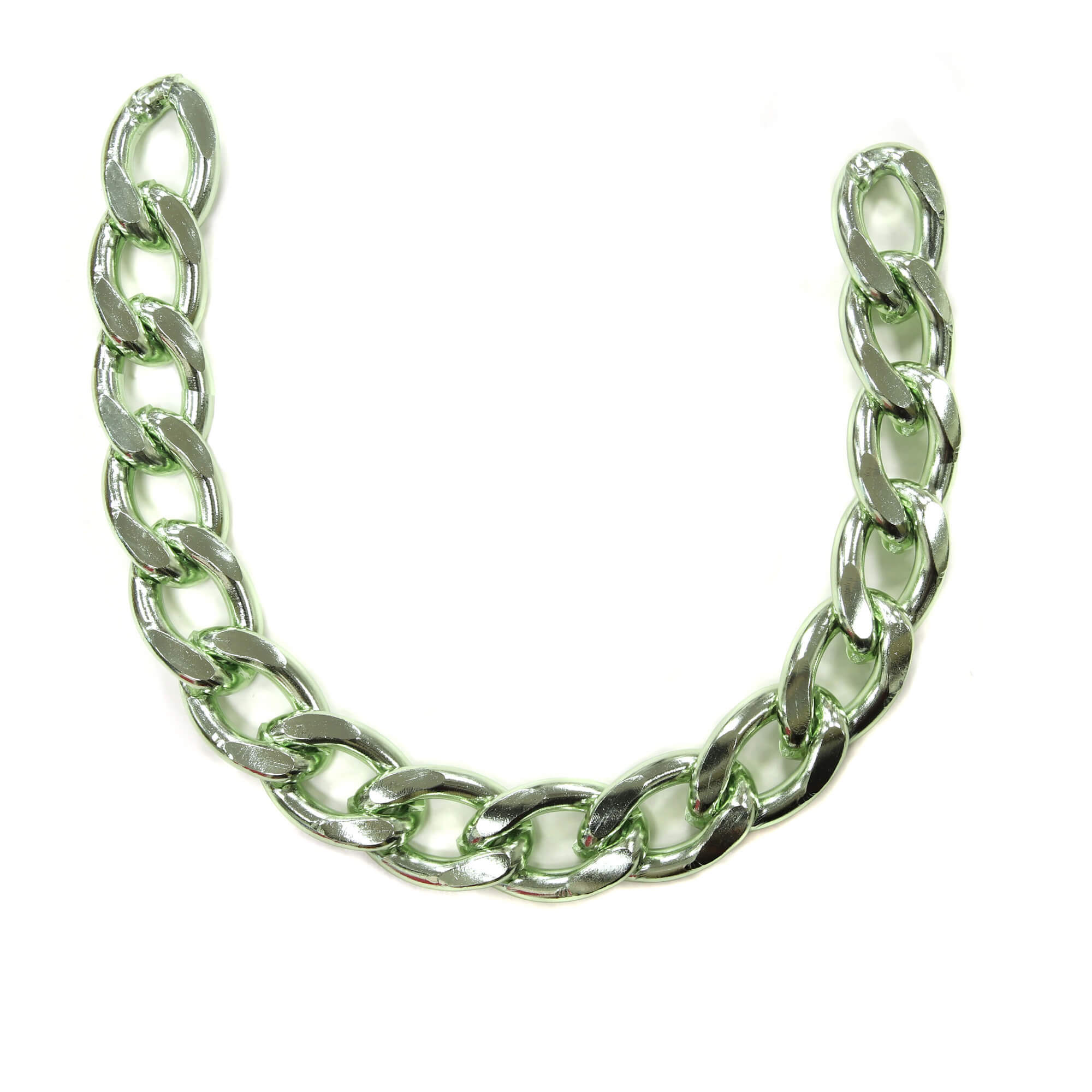 Декоративная цепь из металла 53 см, цвет Зеленый