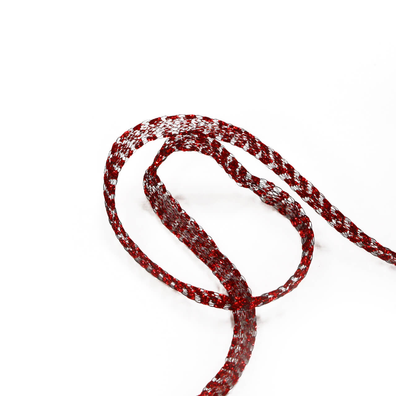 Декоративный фактурный шнур 0,5 см, цвет Красный, фото 1
