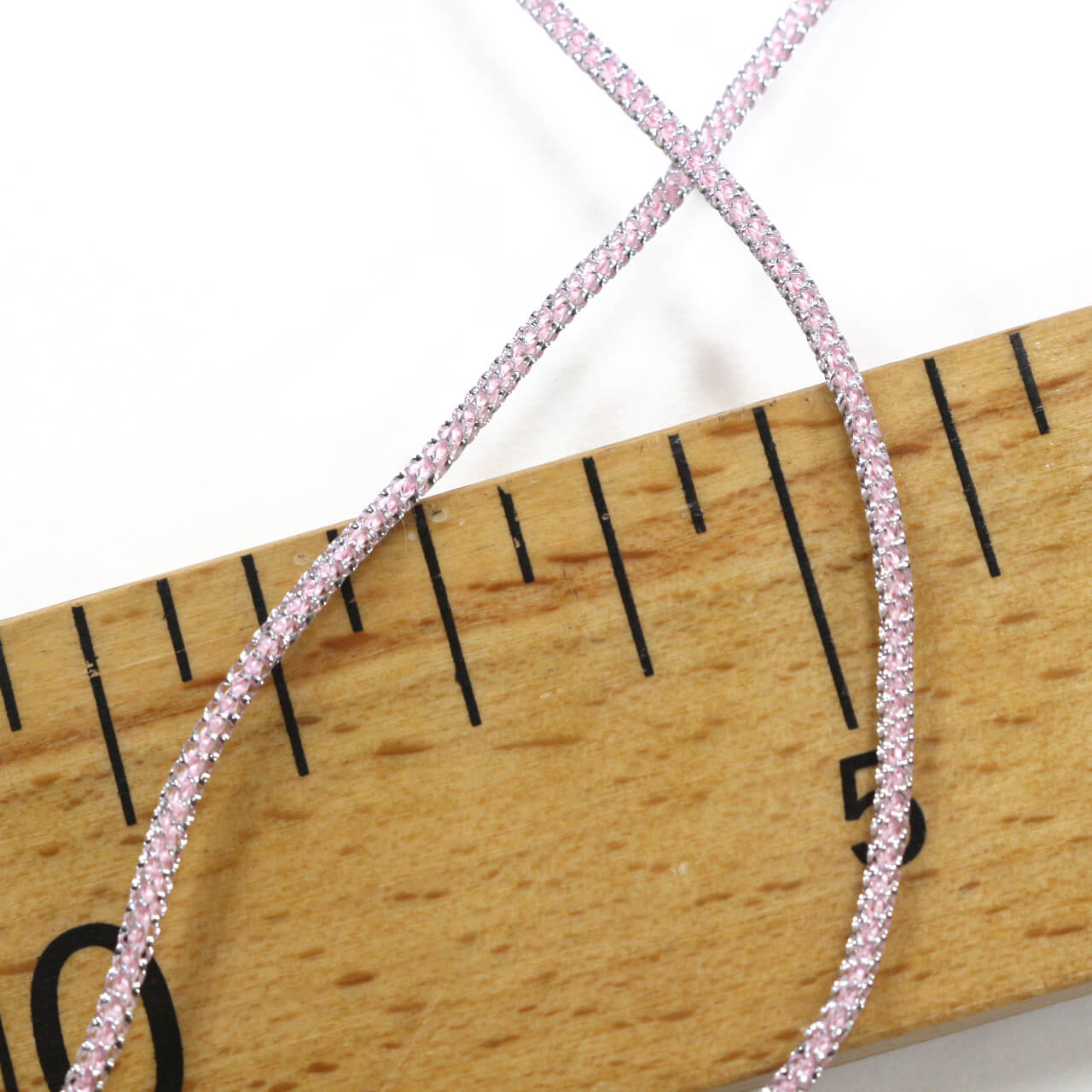 Декоративный фактурный шнур 0.2 см, цвет Розовый, фото 2