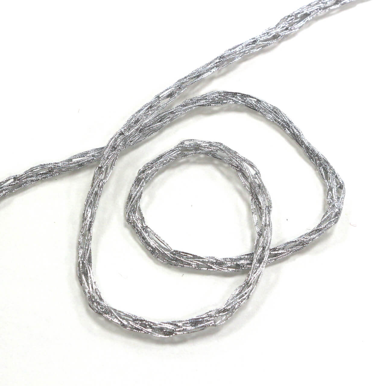 Декоративный фактурный шнур 0.4 см, цвет Серебро, фото 1