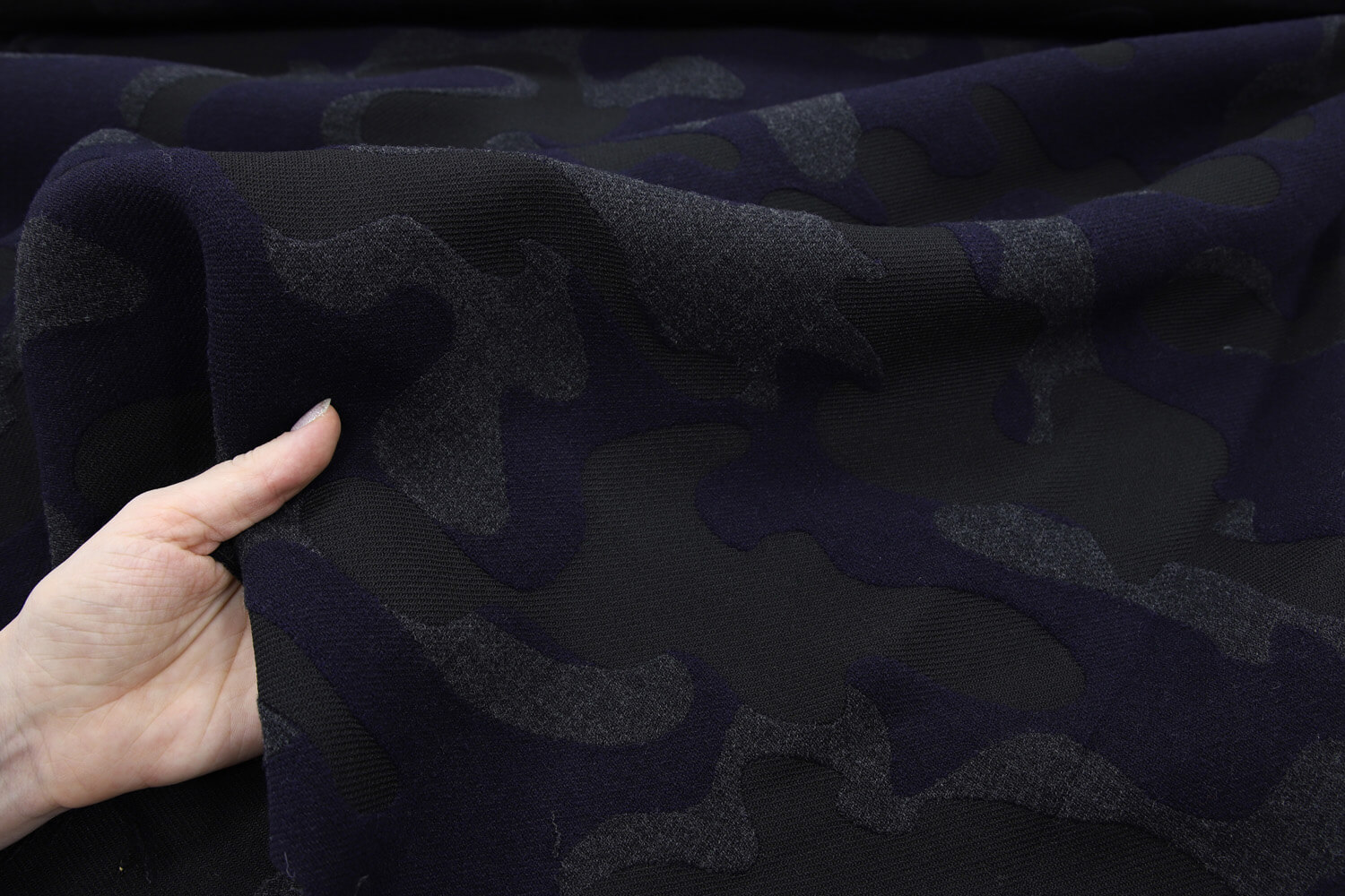 Двухслойная пальтовая ткань Ermenegildo Zegna, цвет Черный, фото 1