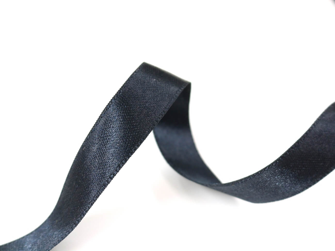 Двухсторонняя атласная лента 1,5 см, цвет Синий