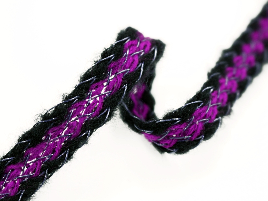 Декоративная тесьма с шерстью, цвет Фиолетовый