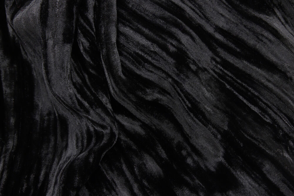 Французский бархат креш, цвет Черный, фото 1