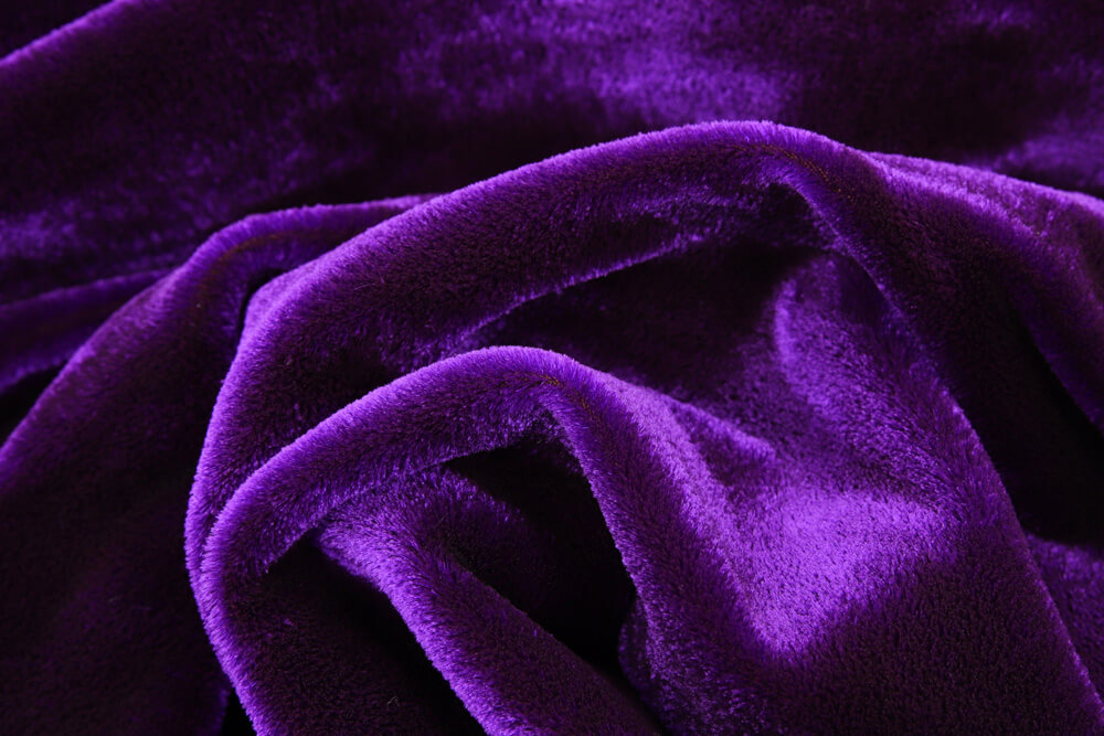 Французский бархат с длинным ворсом, цвет Фиолетовый, фото 1
