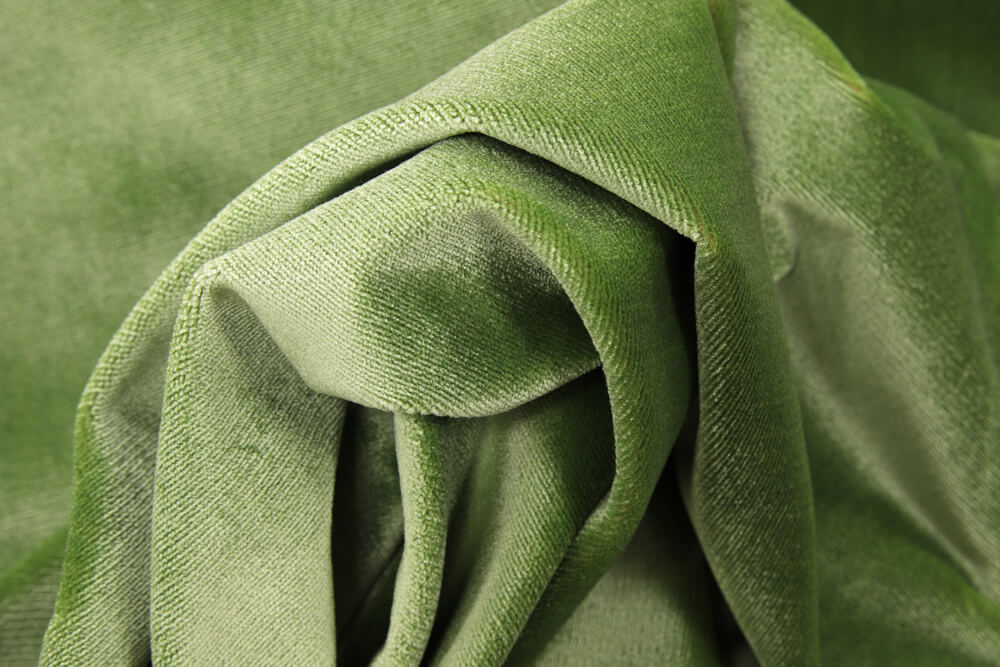 Французский шелковый бархат, цвет Зеленый, фото 1