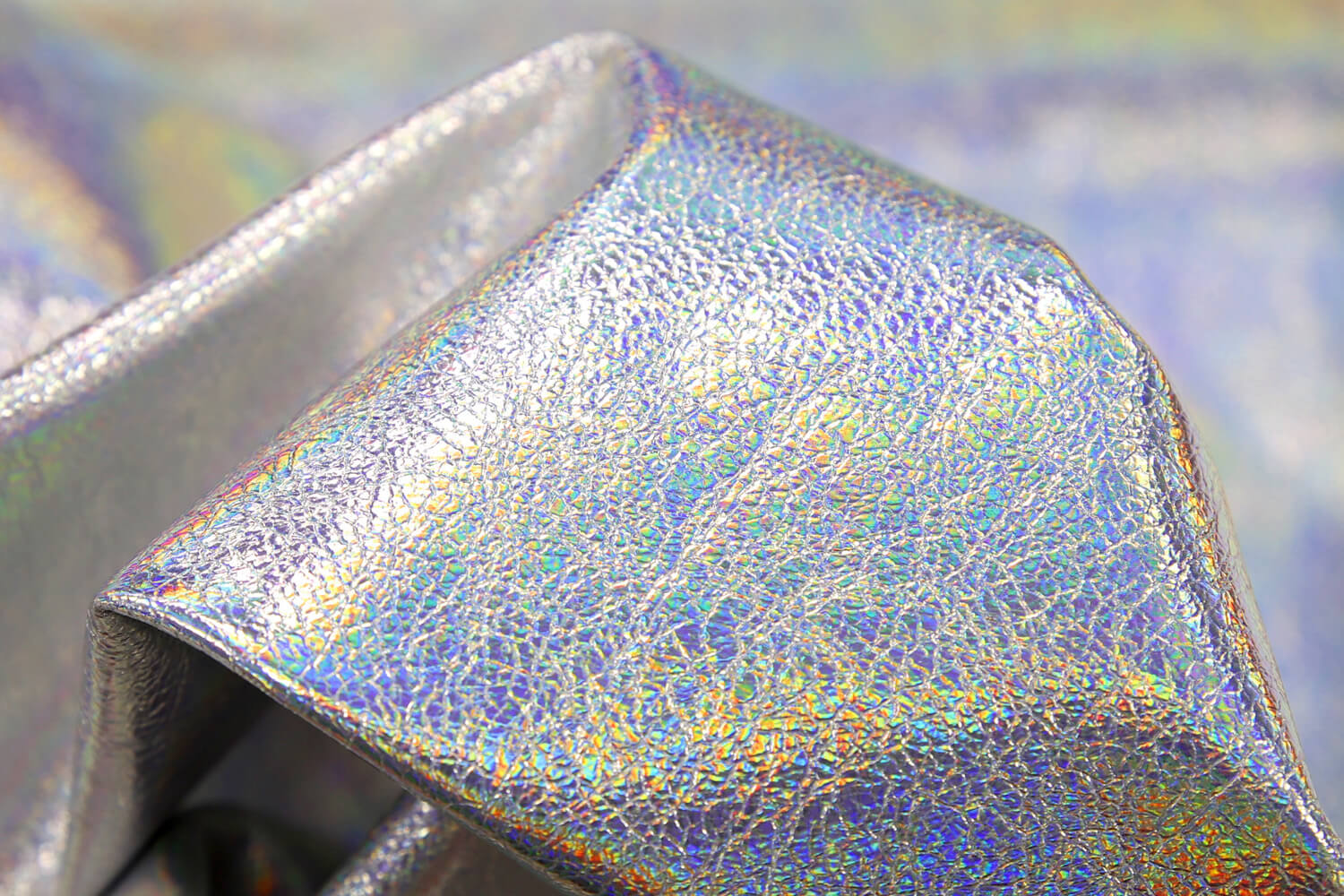 Голографическая эко-кожа Balmain, цвет Мультицвет, фото 2