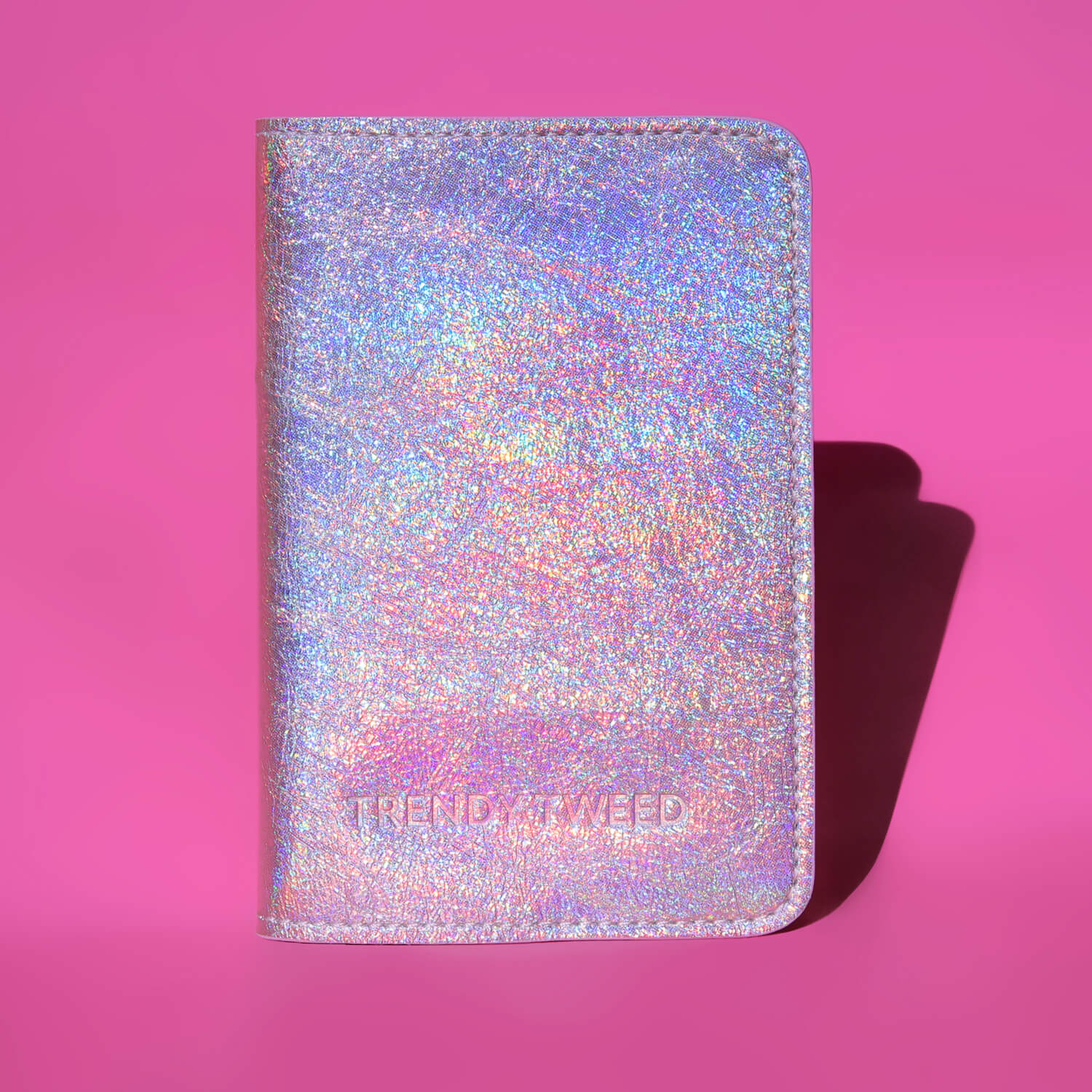 Голографическая обложка для паспорта, цвет Розовый