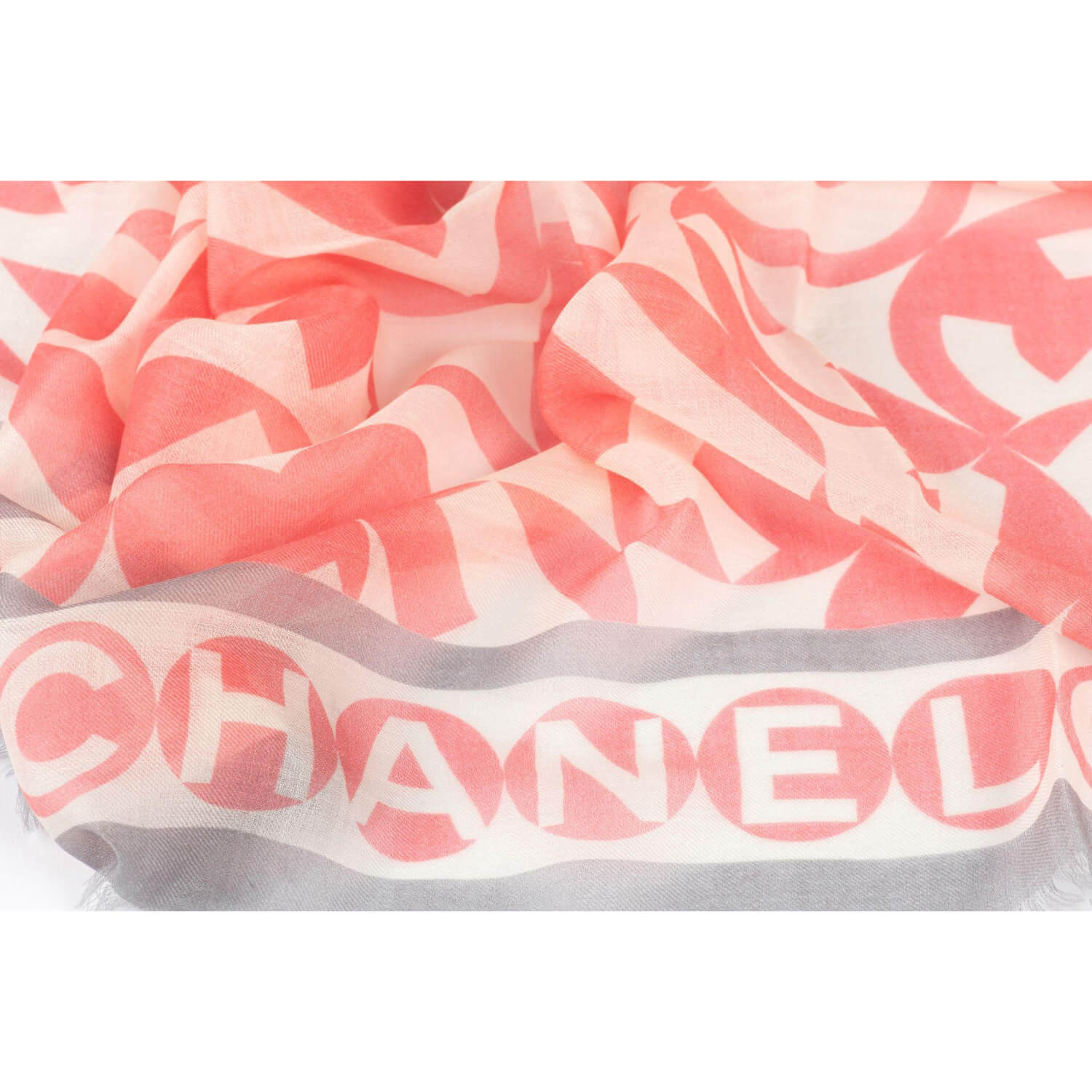 Кашемировый палантин Chanel 190х135 см, цвет Розовый, фото 1