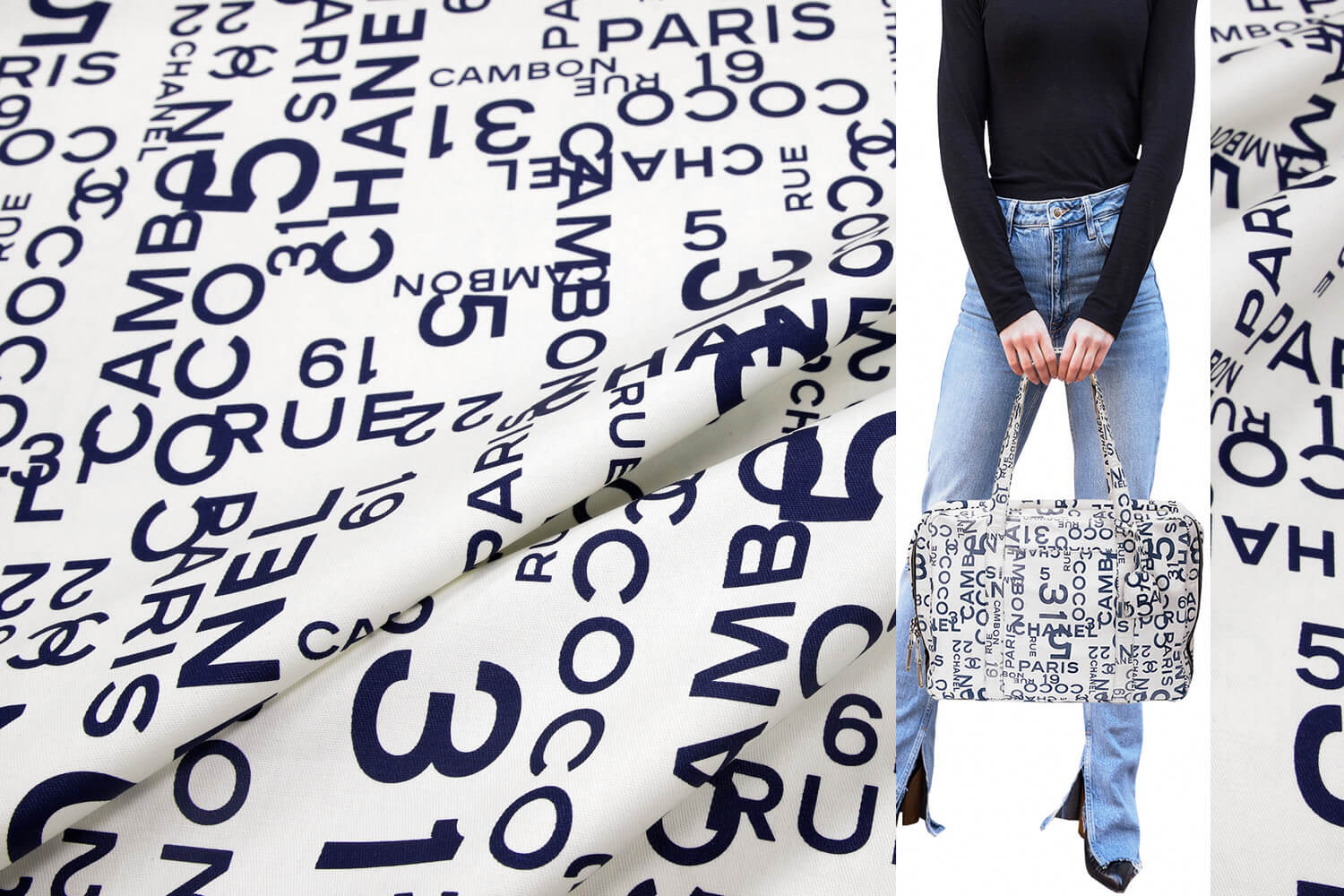 Хлопковый джинс Chanel КУПОН 1.15м, цвет Слоновая кость