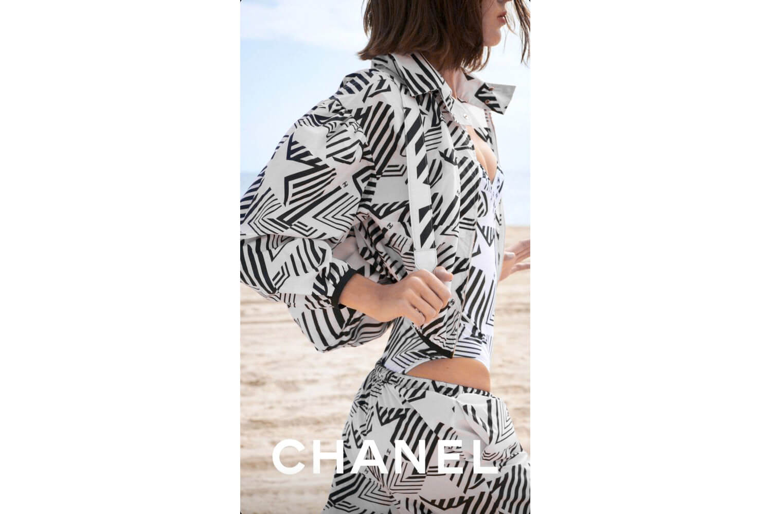 Хлопковый поплин с эластаном Chanel, цвет Белый, фото 2