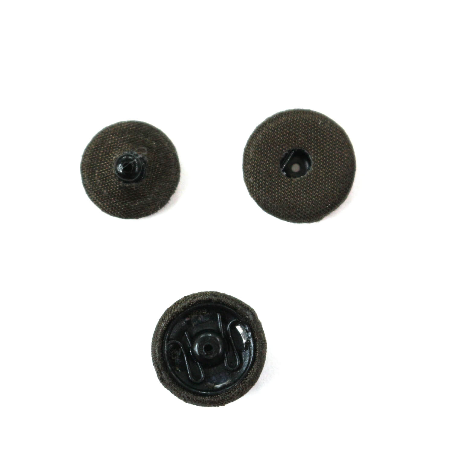 Кнопки, обтянутые тканью 1,2 см, цвет Коричневый