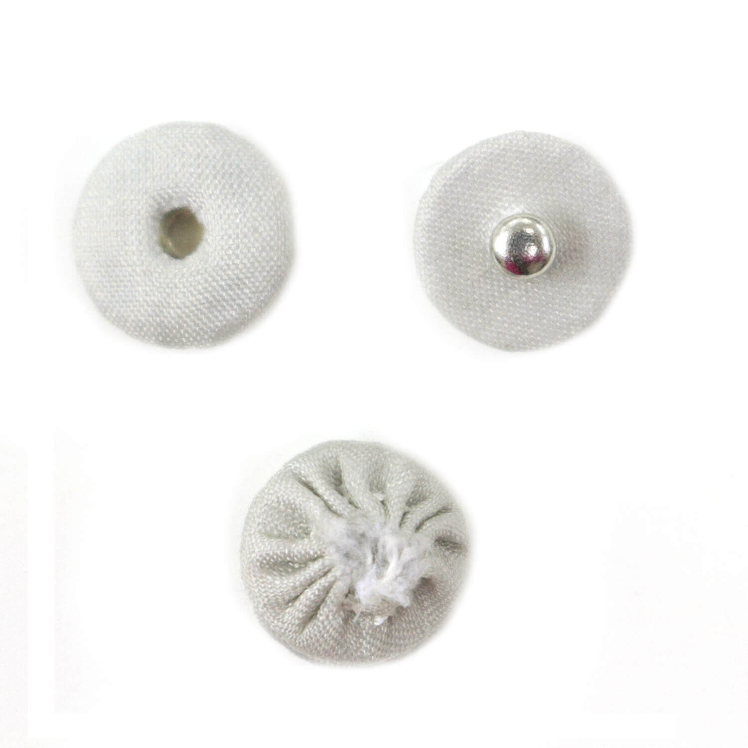 Кнопки, обтянутые тканью 1,2 см, цвет Серый