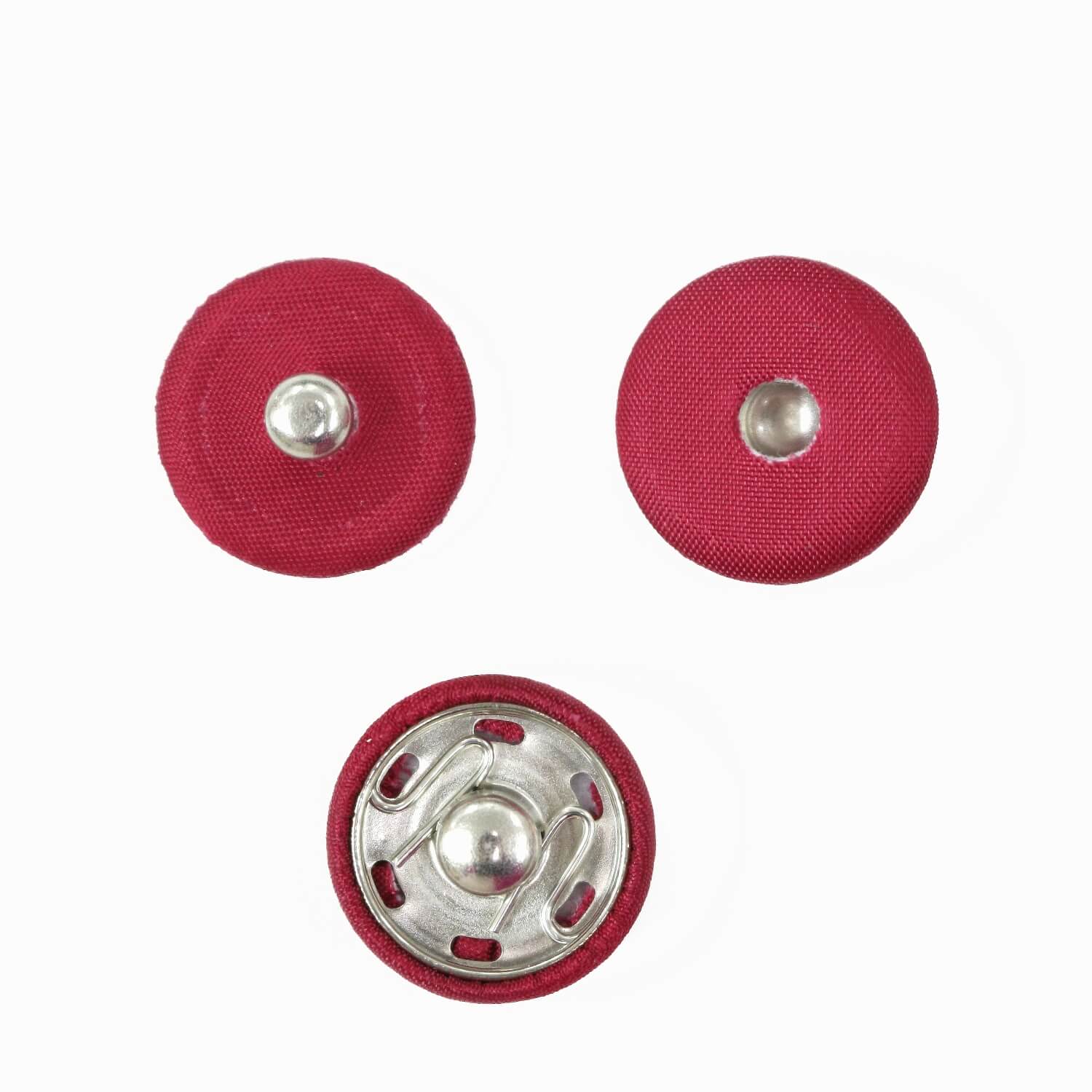 Кнопки, обтянутые тканью 1,8 см, цвет Красный