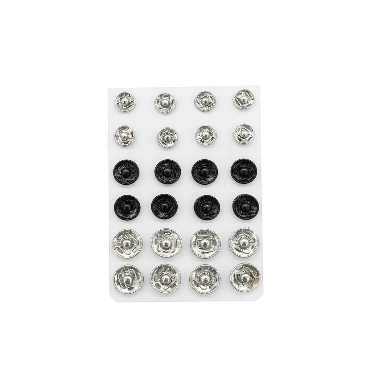 Кнопки для легких тканей ассорти, цвет Серебро, фото 1