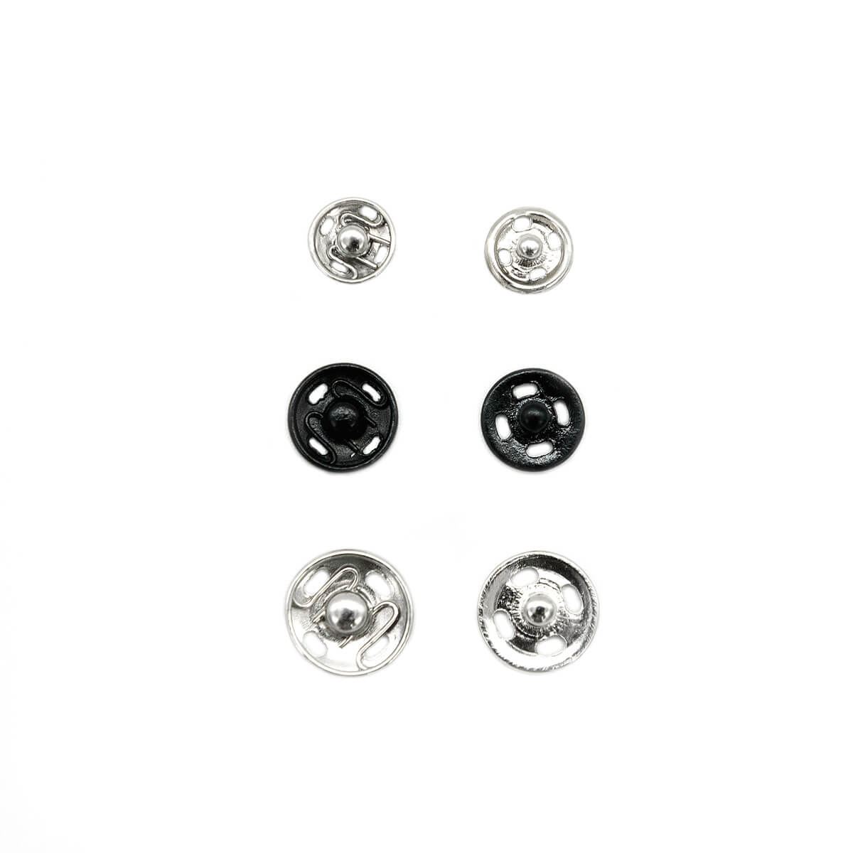 Кнопки для легких тканей ассорти, цвет Серебро, фото 2