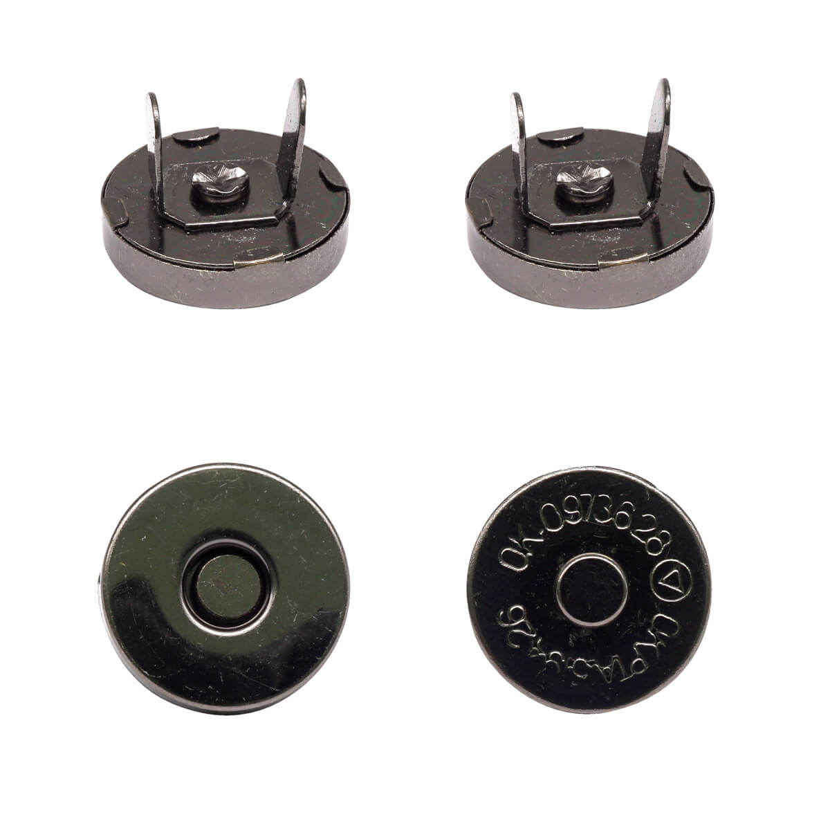 Кнопки магнитные 1,4 см, цвет Серый
