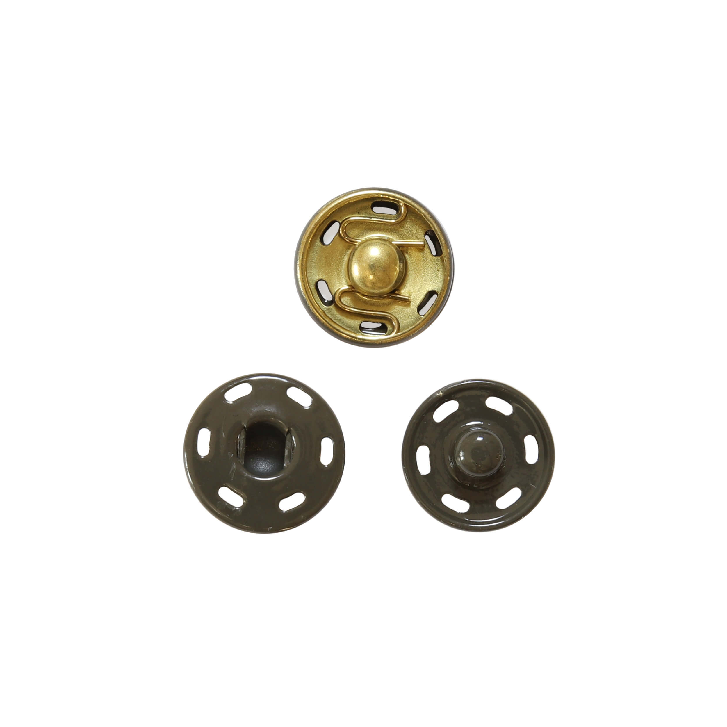 Кнопки металл Ø1,6 см, цвет Серый